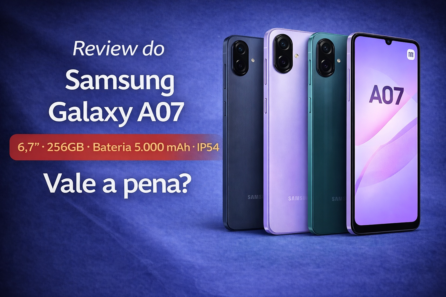 No momento, você está visualizando Review do Samsung Galaxy A07: principais destaques e vale a pena?
