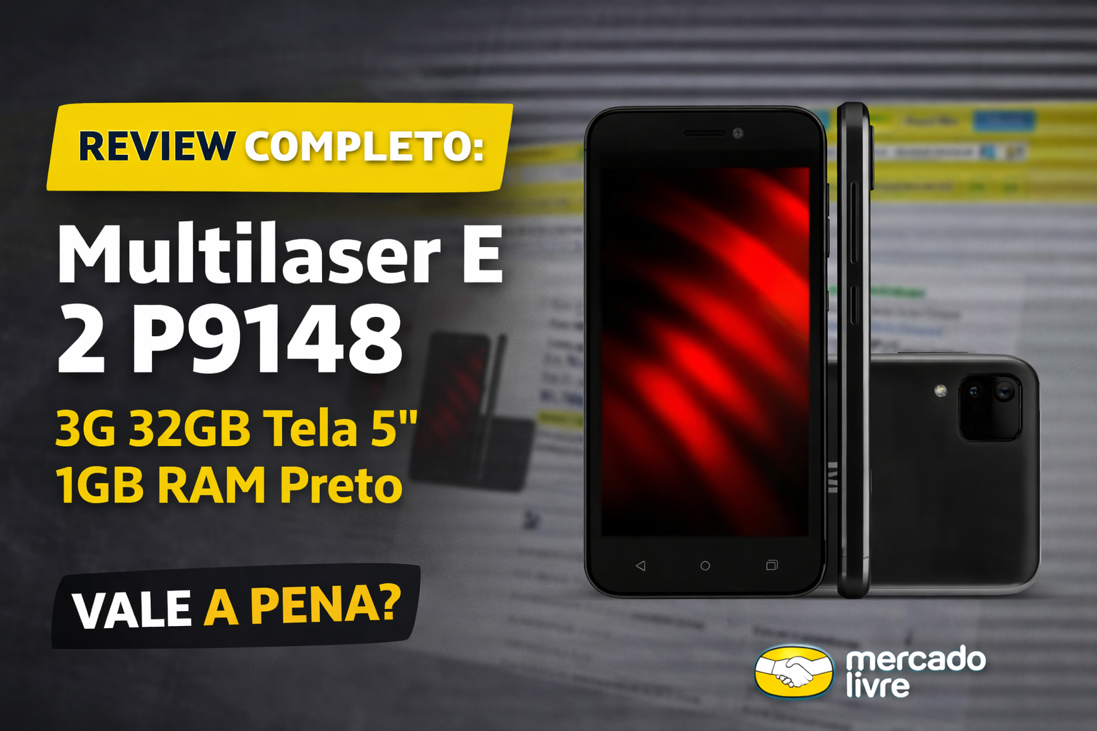 Leia mais sobre o artigo Review: Smartphone Multilaser E 2 P9148 3g 32gb Tela 5 1gb Ram Preto